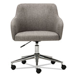 Alera® Alera Captain Series Mid-back Chair, Supports Up To 275 Lb, 17.5" To 20.5" Seat Height, Gray Tweed Seat-back, Chrome Base freeshipping - TVN Wholesale 