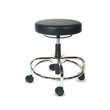 Alera® Alera Hl Series Height-adjustable Utility Stool, Backless, Supports Up To 300 Lb, 24" Seat Height, Black Seat, Chrome Base freeshipping - TVN Wholesale 