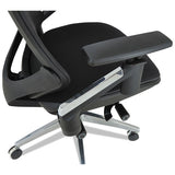 Alera® Alera Eb-w Series Pivot Arm Multifunction Mesh Chair, Supports 275 Lb, 18.62" To 22.32" Seat, Black Seat-back, Aluminum Base freeshipping - TVN Wholesale 