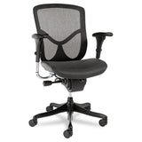 Alera® Alera Eq Series Ergonomic Multifunction Mid-back Mesh Chair, Supports Up To 250 Lb, Black Seat-back, Aluminum Base freeshipping - TVN Wholesale 