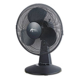 Alera® 12" 3-speed Oscillating Desk Fan, Plastic, Black freeshipping - TVN Wholesale 