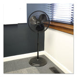 Alera® 16" 3-speed Oscillating Pedestal Stand Fan, Metal, Plastic, Black freeshipping - TVN Wholesale 