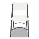 Alera® Premium Molded Resin Folding Chair, Supports Up To 250 Lb, White Seat-back, Dark Gray Base freeshipping - TVN Wholesale 