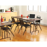 Alera® Wood Folding Table, 48w X 23.88d X 29h, Black freeshipping - TVN Wholesale 