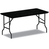 Alera® Wood Folding Table, 48w X 23.88d X 29h, Black freeshipping - TVN Wholesale 