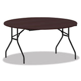 Alera® Round Wood Folding Table, 59 Dia X 29.13h, Mahogany freeshipping - TVN Wholesale 