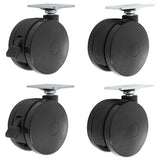 Alera® Casters For Height-adjustable Table Bases, Black, 4-set freeshipping - TVN Wholesale 