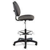 Alera® Alera Interval Series Swivel Task Stool, Supports 275 Lb, 23.93" To 34.53" Seat Height, Graphite Gray Seat-back, Black Base freeshipping - TVN Wholesale 