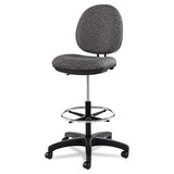 Alera® Alera Interval Series Swivel Task Stool, Supports 275 Lb, 23.93" To 34.53" Seat Height, Graphite Gray Seat-back, Black Base freeshipping - TVN Wholesale 