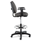 Alera® Alera Interval Series Swivel Task Stool, Supports 275 Lb, 23.93" To 34.53" Seat Height, Graphite Gray Seat-back, Black Base freeshipping - TVN Wholesale 