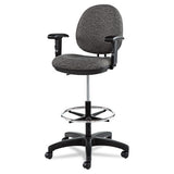 Alera® Alera Interval Series Swivel Task Stool, Supports 275 Lb, 23.93" To 34.53" Seat Height, Graphite Gray Seat-back, Black Base freeshipping - TVN Wholesale 