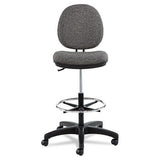 Alera® Alera Interval Series Swivel Task Stool, Supports 275 Lb, 23.93" To 34.53" Seat Height, Graphite Gray Seat-back, Black Base freeshipping - TVN Wholesale 