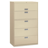 Alera® Lateral File, 4 Legal-letter-a4-a5-size File Drawers, Charcoal, 30" X 18" X 52.5" freeshipping - TVN Wholesale 