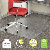 Alera® Occasional Use Studded Chair Mat For Flat Pile Carpet, 45 X 53, Wide Lipped, Clear freeshipping - TVN Wholesale 