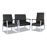 Alera® Alera Metalounge Series Bariatric Guest Chair, 30.51" X 26.96" X 33.46", Black Seat-back, Silver Base freeshipping - TVN Wholesale 