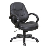 Alera® Alera Pf Series Mid-back Bonded Leather Office Chair, Supports Up To 275 Lb, 18.11" To 22.04" Seat Height, Black freeshipping - TVN Wholesale 