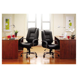 Alera® Alera Ravino Big-tall High-back Bonded Leather Chair, Headrest, Supports 450 Lb, 20.07" To 23.74" Seat, Black, Chrome Base freeshipping - TVN Wholesale 
