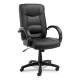 Alera® Alera Strada Series High-back Swivel-tilt Top-grain Leather Chair, Supports Up To 275 Lb, 17.91" To 21.85" Seat Height, Black freeshipping - TVN Wholesale 