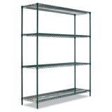 Alera® All-purpose Wire Shelving Starter Kit, 4-shelf, 60 X 24 X 72, Black Anthracite Plus freeshipping - TVN Wholesale 