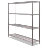 Alera® Ba Plus Wire Shelving Kit, 4 Shelves, 72" X 18" X 72", Black Anthracite Plus freeshipping - TVN Wholesale 