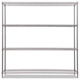 Alera® Ba Plus Wire Shelving Kit, 4 Shelves, 72" X 18" X 72", Black Anthracite Plus freeshipping - TVN Wholesale 