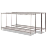 Alera® Ba Plus Wire Shelving Kit, 4 Shelves, 72" X 18" X 72", Black Anthracite Plus freeshipping - TVN Wholesale 