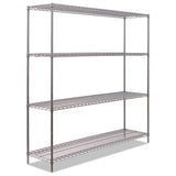 Alera® Ba Plus Wire Shelving Kit, 4 Shelves, 72" X 18" X 72", Black Anthracite Plus freeshipping - TVN Wholesale 