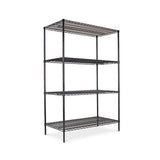 Alera® Nsf Certified Industrial 4-shelf Wire Shelving Kit, 36w X 18d X 72h, Black freeshipping - TVN Wholesale 