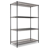 Alera® Nsf Certified Industrial 4-shelf Wire Shelving Kit, 36w X 18d X 72h, Black freeshipping - TVN Wholesale 