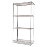 Alera® Nsf Certified Industrial 4-shelf Wire Shelving Kit, 36w X 18d X 72h, Silver freeshipping - TVN Wholesale 