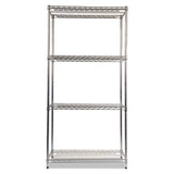 Alera® Nsf Certified Industrial 4-shelf Wire Shelving Kit, 36w X 18d X 72h, Silver freeshipping - TVN Wholesale 