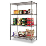 Alera® Wire Shelving Starter Kit, Four-shelf, 36w X 24d X 72h, Black Anthracite freeshipping - TVN Wholesale 