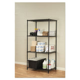 Alera® Nsf Certified Industrial 4-shelf Wire Shelving Kit, 36w X 24d X 72h, Black freeshipping - TVN Wholesale 