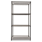 Alera® Nsf Certified Industrial 4-shelf Wire Shelving Kit, 36w X 24d X 72h, Black freeshipping - TVN Wholesale 