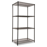 Alera® Nsf Certified Industrial 4-shelf Wire Shelving Kit, 36w X 24d X 72h, Black freeshipping - TVN Wholesale 