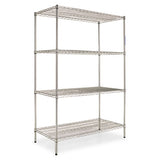 Alera® Nsf Certified Industrial 4-shelf Wire Shelving Kit, 48w X 18d X 72h, Silver freeshipping - TVN Wholesale 