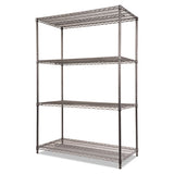 Alera® Wire Shelving Starter Kit, Four-shelf, 48w X 24d X 72h, Black Anthracite freeshipping - TVN Wholesale 