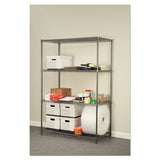 Alera® Wire Shelving Starter Kit, Four-shelf, 48w X 24d X 72h, Black Anthracite freeshipping - TVN Wholesale 