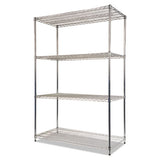 Alera® Nsf Certified Industrial 4-shelf Wire Shelving Kit, 48w X 24d X 72h, Silver freeshipping - TVN Wholesale 