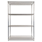 Alera® Nsf Certified Industrial 4-shelf Wire Shelving Kit, 48w X 24d X 72h, Silver freeshipping - TVN Wholesale 