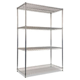 Alera® Nsf Certified Industrial 4-shelf Wire Shelving Kit, 48w X 24d X 72h, Silver freeshipping - TVN Wholesale 