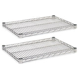 Alera® Industrial Wire Shelving Extra Wire Shelves, 36w X 18d, Black, 2 Shelves-carton freeshipping - TVN Wholesale 
