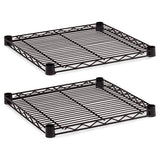 Alera® Industrial Wire Shelving Extra Wire Shelves, 36w X 18d, Black, 2 Shelves-carton freeshipping - TVN Wholesale 