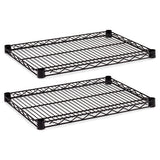 Alera® Industrial Wire Shelving Extra Wire Shelves, 36w X 24d, Black, 2 Shelves-carton freeshipping - TVN Wholesale 