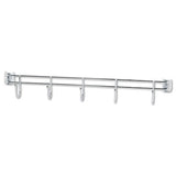 Alera® Hook Bars For Wire Shelving, Four Hooks, 18" Deep, Silver, 2 Bars-pack freeshipping - TVN Wholesale 