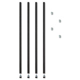 Alera® Stackable Posts For Wire Shelving, 36 "high, Black, 4-pack freeshipping - TVN Wholesale 