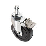 Alera® Optional Casters For Wire Shelving, 200 Lbs-caster, Gray-black, 4-set freeshipping - TVN Wholesale 