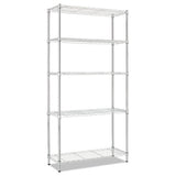 Alera® Residential Wire Shelving, Four-shelf, 36w X 14d X 54h, Silver freeshipping - TVN Wholesale 