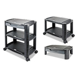 Alera® 3-in-1 Storage Cart And Stand, 21.63w X 13.75d X 24.75h, Black-gray freeshipping - TVN Wholesale 