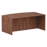 Alera® Alera Valencia Series Bow Front Desk Shell, 71" X 41.38" X 29.63", Mahogany freeshipping - TVN Wholesale 